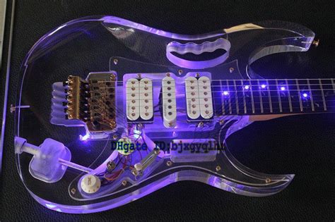 Custom Shop LED Acrylic Electric Guitar Acrylic LED Lighting Electric Guitar Wholesale High ...