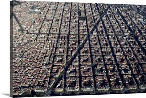 The Eixample District, Barcelona, Spain - Aerial Photograph Wall Art ...