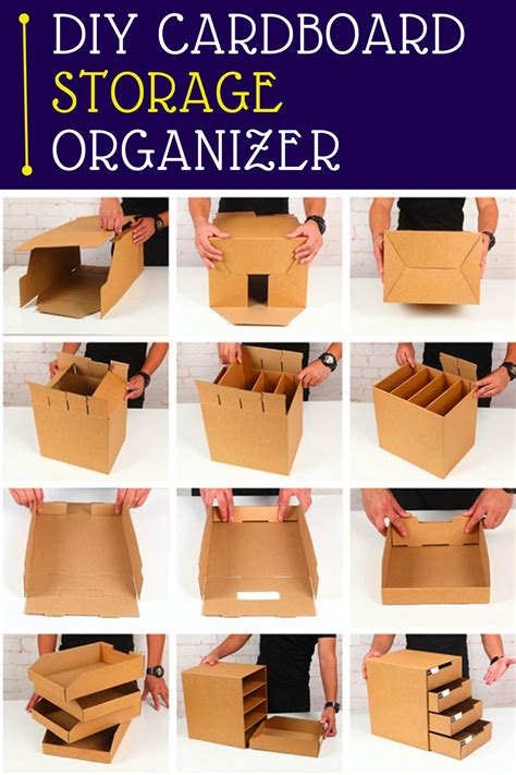 diy cardboard storage organizer | Diy cardboard, Cardboard storage, Diy cardboard furniture