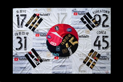 Made this Korean flag with LAFC jerseys and Korean jerseys for the playoffs. #MORETHANAFLAG : r/MLS