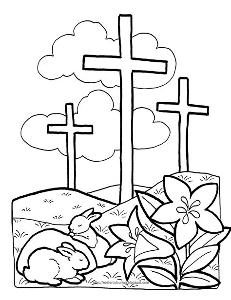 EASTER COLOURING: RELIGIOUS EASTER COLORING PAGES