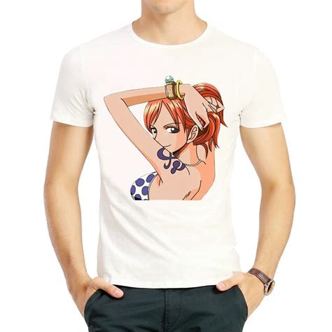 One Piece Nami T shirt Mens Short Sleeved O Neck Fashion Sexy Nami T ...