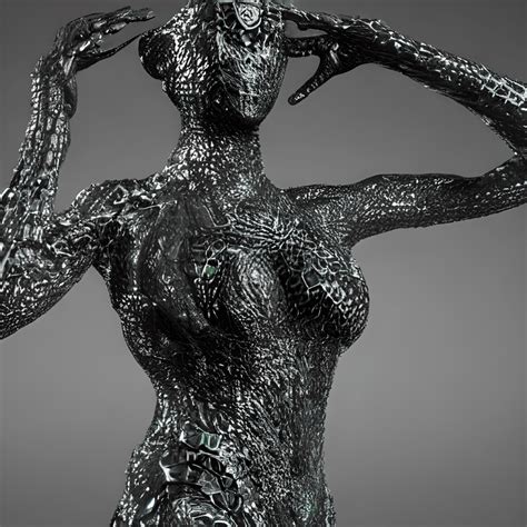 Ultra Detailed Shot of a Dark Sculpture · Creative Fabrica