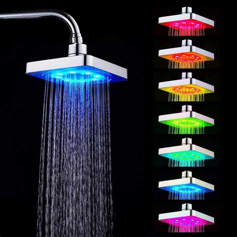 7 Colors Led Romantic Light Water Home Bathroom Shower Light Shower ...