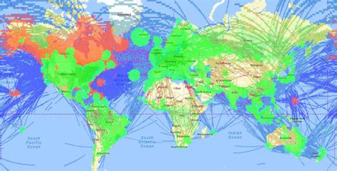 A map of the airspace monitored by RadarBox24 | Download Scientific Diagram