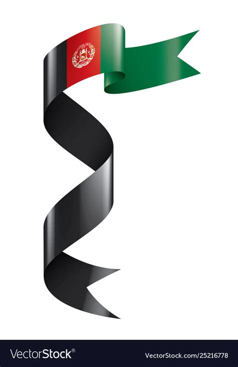 Afghanistan flag on a white Royalty Free Vector Image