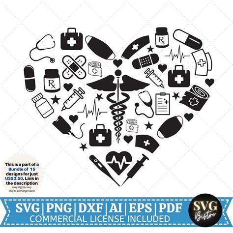 Nurse Heart SVG Retro Nurse SVG Nurse SVG Stacked Nurse Svg Retro Svg Nurse Quotes Cricut Cut ...