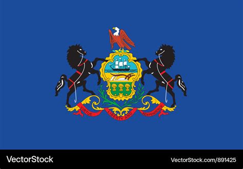 Pennsylvania flag Royalty Free Vector Image - VectorStock