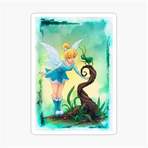 "Tinkerbell Blue Fairy" Sticker for Sale by clefchan | Redbubble