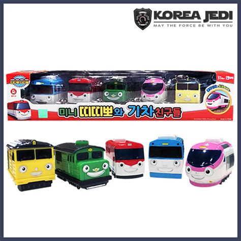 Titipo and Friends Pull-Back Toy Mini Train Friends 5pcs Set - Titipo, Genie, Diesel, Eric, Loco ...