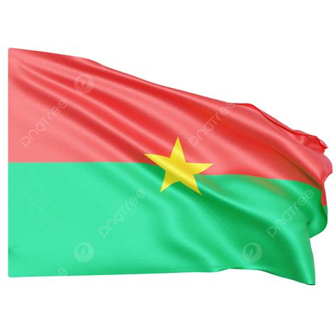 Burkina Faso Flag Waving, Burkina Faso Flag With Pole, Burkina Faso Flag Waving Transparent ...