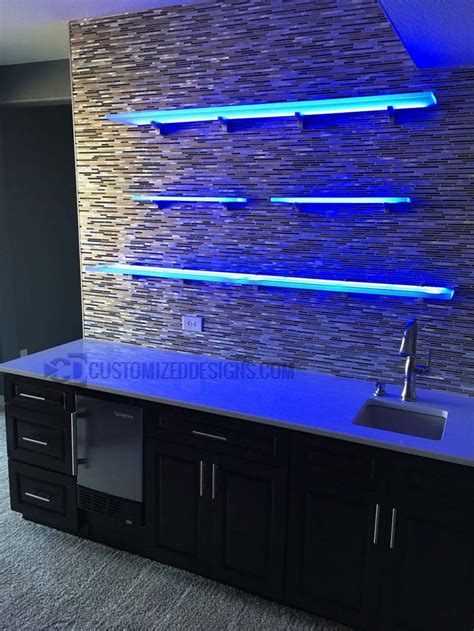 Lighted Back Bar Shelves, Great for Home Bars, Restaurants & Bars!