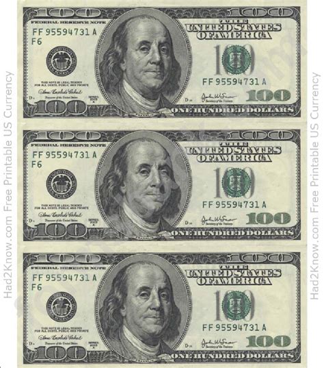 Fake 100 Dollar Bill Printable - Customize and Print