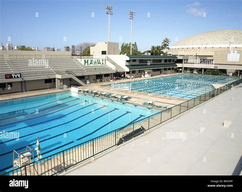 Swimming pool - University of Hawaii campus Stock Photo - Alamy