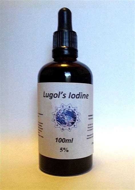 100ml Lugols Iodine Lugol's Formula 5% | Etsy | Iodine, Body tissues ...