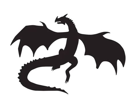 Black dragon silhouette | Black dragon silhouette — Stock Vector ...