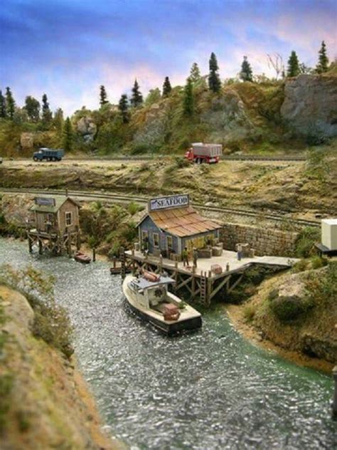 Model Train Water Scenery 2 #modeltrainlayouts | Model train scenery, Ho model trains, Scenery