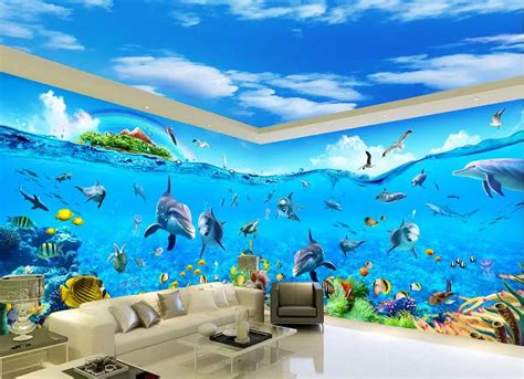 Aliexpress.com : Buy 3d stereoscopic wallpaper Ocean World Space theme ...