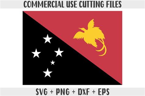 Papua New Guinea Flag SVG, Cut files for Cricut