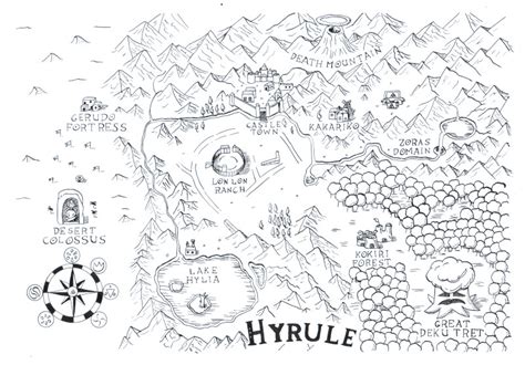 Hyrule Ocarina of Time Map by Schwarzer--Ritter on DeviantArt