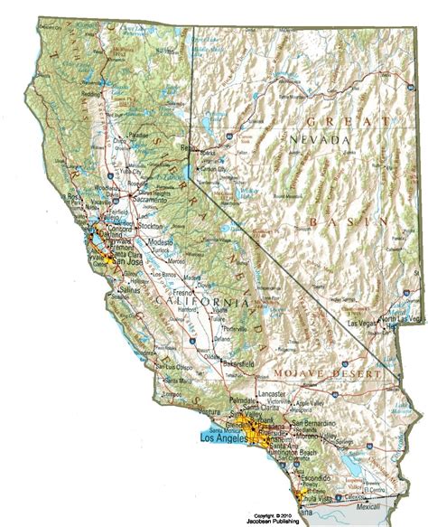 Topo Map Of California Cafull The Awesome Web Topographical - Topo Map ...