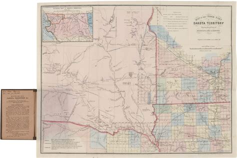 With the first printed map of Dakota Territory, showing Sioux cessions - Rare & Antique Maps