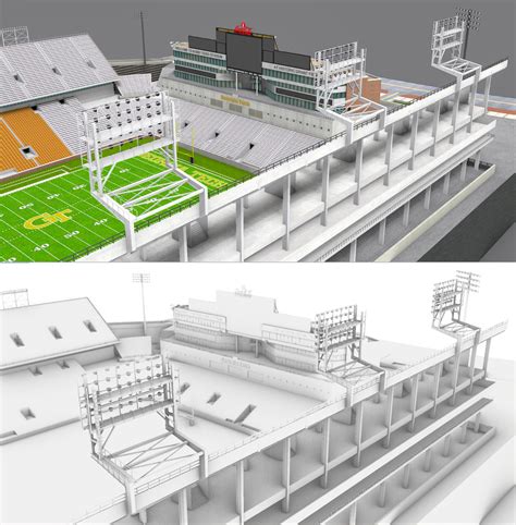 Bobby Dodd stadium 3d model | CGTrader