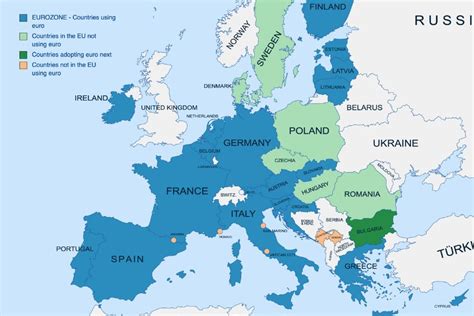 Countries in Europe that use the euro in 2025 - Complete List