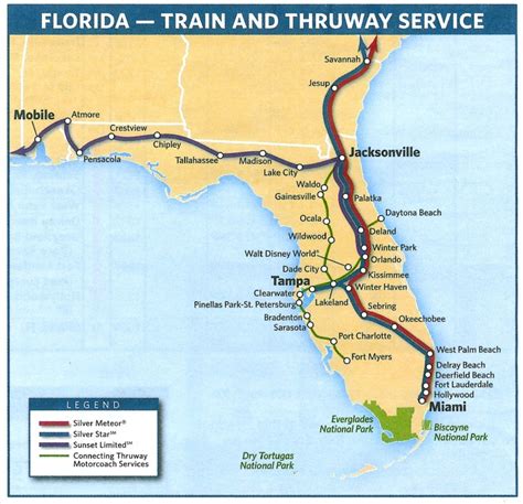 The Amtrak System Map : Mapporn - Amtrak Florida Route Map - Printable Maps