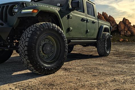 Jeep Gladiator JT - Black Rhino Abrams - OD Green textured truck wheels ...