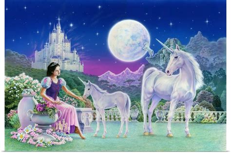 Unicorn And Princess Wallpaper - princess wallpaper