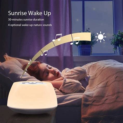 Wake Up Light Alarm Clock Sunrise Sunlight Simulation, Sleep Aid Therapy Lamp Timer With Sunset ...