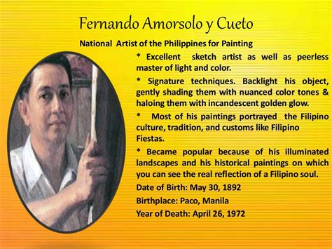 Lives and works of filipino artist