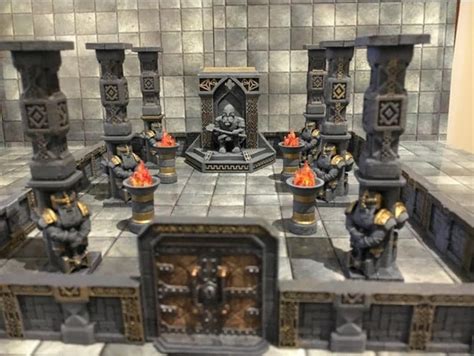 Dnd Dwarven Hall Set Dwarf Fortress Underground City Stronghold Tabletop Scatter Terrain RPG ...