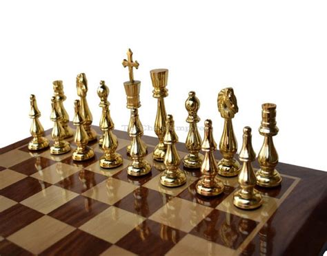 King of Castle Brass Chess Pieces Antiqued Brass/ Brass Solid - Etsy