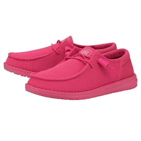 Wendy Funk Mono Electric Pink Slip On - Women's Shoes | HEYDUDE ...