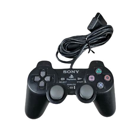 SONY PlayStation 2 PS2 OEM DualShock Wired Controller - Black from 2P Gaming