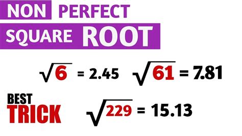 Square Roots Of Non Perfect Squares