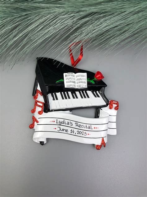 Piano Ornament, Personalized Piano Ornament, Piano Christmas Ornament, Musical Ornament, Music ...