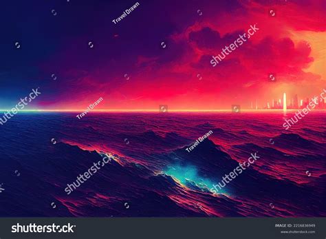 Synthwave Retro Wave Landscape Illustration Futuristic Stock Illustration 2216836949 | Shutterstock