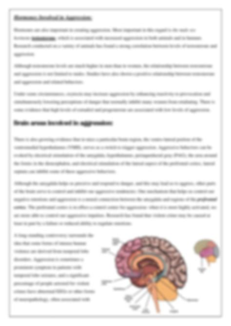 SOLUTION: Aggression and its types - Studypool