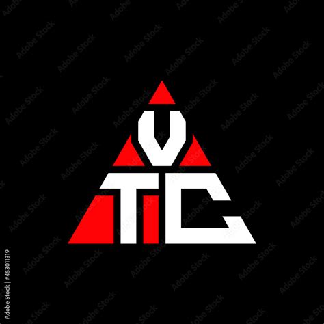 VTC triangle letter logo design with triangle shape. VTC triangle logo ...