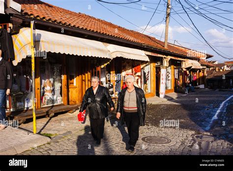 Old women walking through the old Bazaar in Gjakova, Kosovo Stock Photo - Alamy