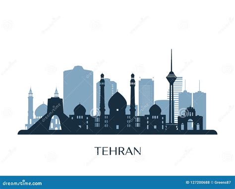 Tehran Iran City Skyline Vector Silhouette Cartoondealer | The Best ...