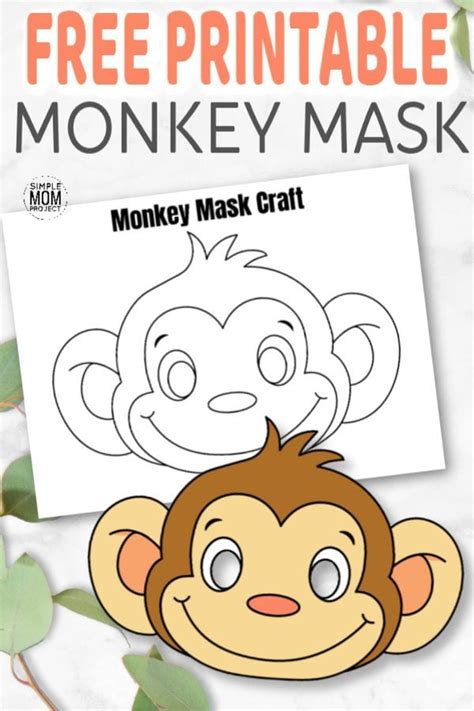 Free Printable Monkey Mask Template – Simple Mom Project