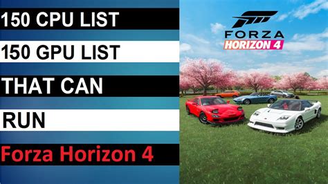 Can Your PC Run Forza Horizon 4? Find Out With These System Requirements! - YouTube