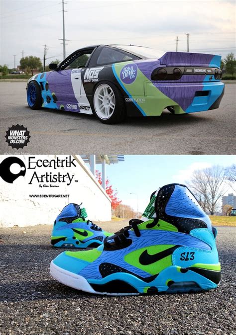 Nike Air Force 180 Nissan S13 Custom by Ecentrik Artistry