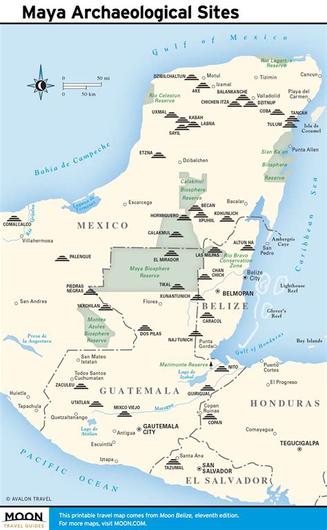 Mayan Ruins In Belize Map