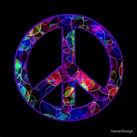 "Colorful Peace Sign Pattern" by HavenDesign | Redbubble