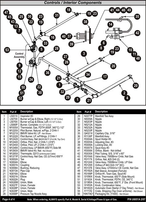 Bakers Pride Oven Super Deck 6 Y 600 Dsp Users Manual Parts List U6051A ...